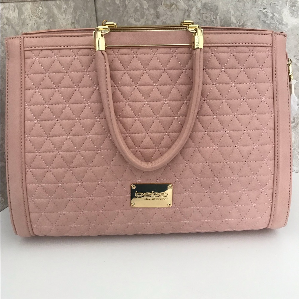 NWT BEBE Los Angeles Blush Large Satchel